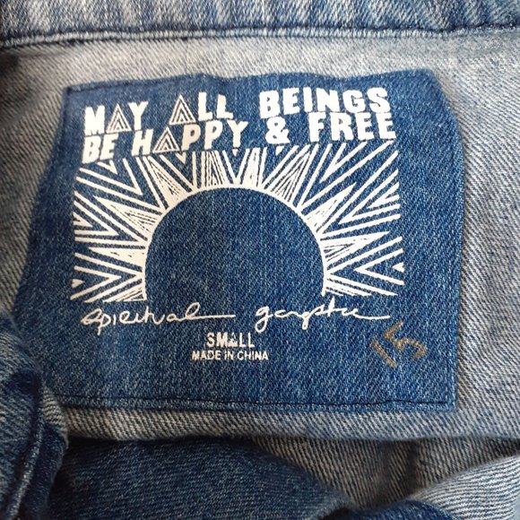 RARE SPIRITUAL GANGSTER Hamsa Graphic Denim Jacket - Picture 10 of 13